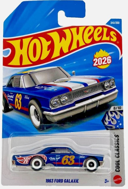 Hot Wheels 2026 #241/250, 1963 Ford Galaxie, blue