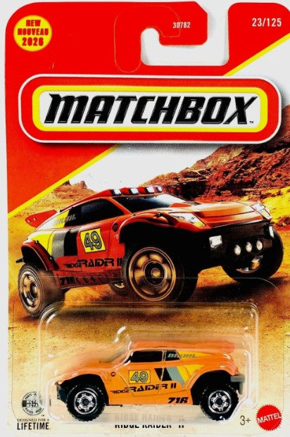 Matchbox 2026 #023/125, Ridge Raider II, orange