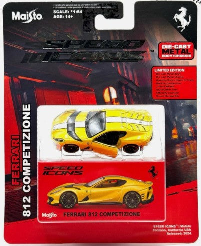 Maisto 2026 Speed Icons, Ferrari 812 Competizione, yellow