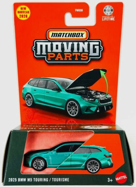 Matchbox 2026 Moving Parts, 2025 BMW M5 Touring, Isle of Man green metallic