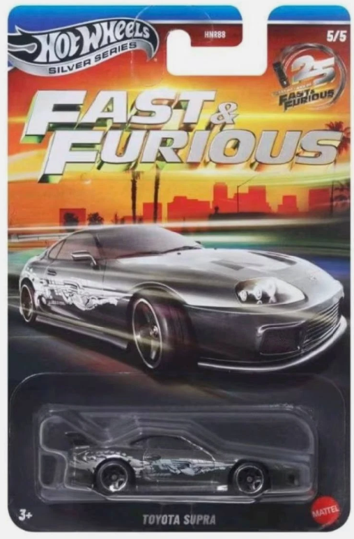 Hot Wheels 2026 Silver Series F&F Silver Anniversary 5/5, Toyota Supra, silver