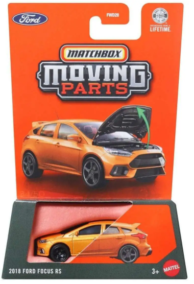 Matchbox 2026 Moving Parts, 2018 Ford Focus RS, orange