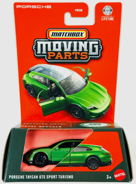 Matchbox 2026 Moving Parts, Porsche Taycan GTS Sport Turismo, green