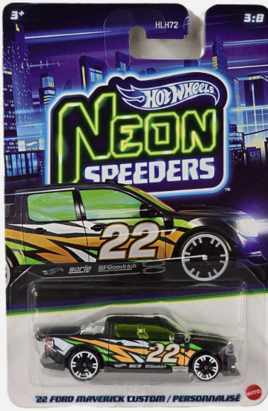 Hot Wheels 2026 Neon Speeders, '22 Ford Maverick Custom, black