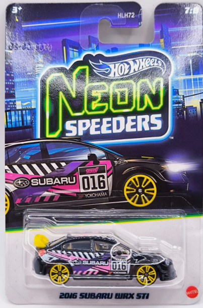 Hot Wheels 2026 Neon Speeders, 2016 Subaru WRX STI, black