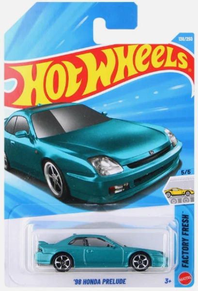 Hot Wheels 2026 #136/250, '98 Honda Prelude, teal