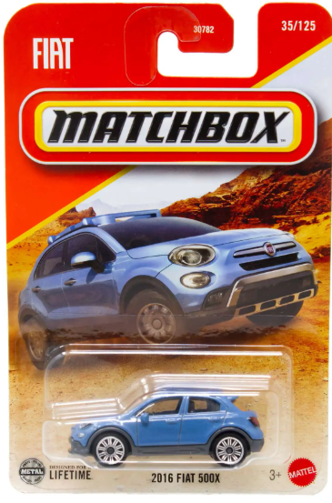 Matchbox 2025 #035/125, 2016 Fiat 500X, blue