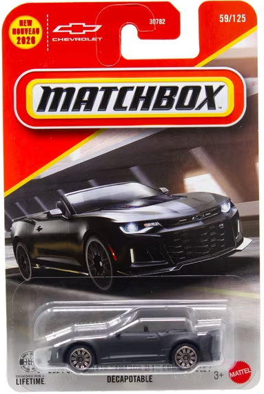 Matchbox 2026 #059/125, 2024 Chevrolet Camaro ZL1 Convertible, matte black