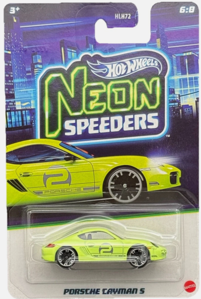Hot Wheels 2026 Neon Speeders, Porsche Cayman S, neon yellow