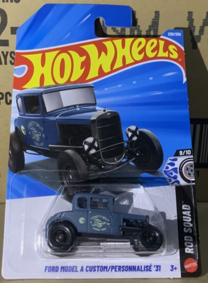 Hot Wheels 2026 #229/250 Ford Model A Custom '31, TREASURE HUNT, matte "moody" blue