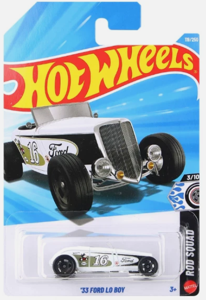 Hot Wheels 2026 #119/250, '33 Ford Lo Boy, white