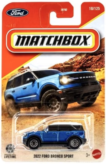 Matchbox 2026 #010/125, 2022 Ford Bronco Sport, velocity blue