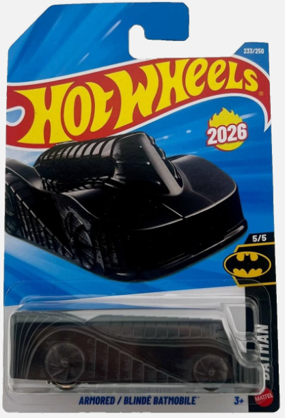 Hot Wheels 2026 #233/250, Armored Batmobile, black