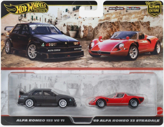 Hot Wheels 2026 Target Exclusive 2-Pack, Alfa Romeo 155 V6 Ti & '69 Alfa Romeo 33 Stradale