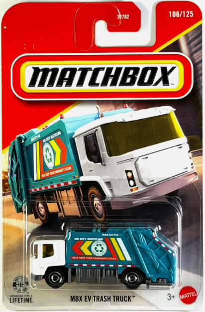 Matchbox 2026 #106/125, MBX EV Trash Truck, white