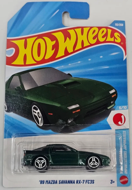 Hot Wheels 2026 #112/250, '89 Mazda Savanna RX-7 FC3S, dark green
