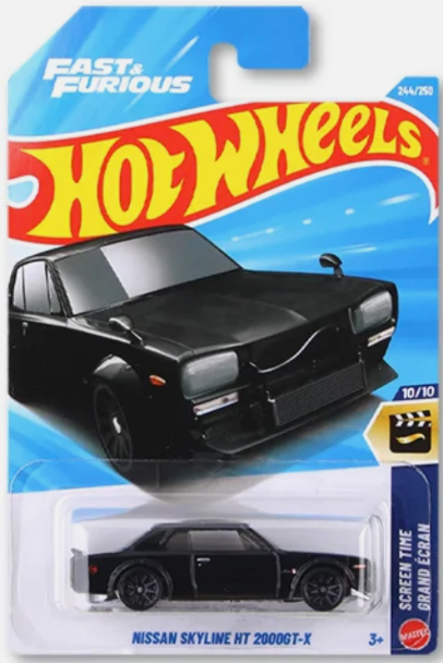 Hot Wheels 2026 #244/250, Nissan Skyline H/T 2000GT-X, TREASURE HUNT, black