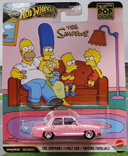 Hot Wheels 2026 Premium Pop Culture, The Simpsons Family Car, pink