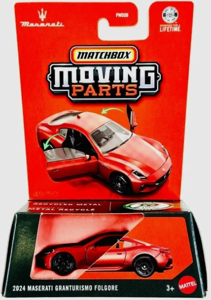 Matchbox 2026 Moving Parts, 2024 Maserati Granturismo Folgore, red