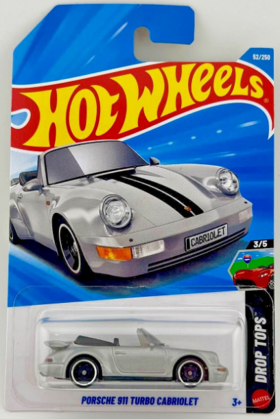 Hot Wheels 2026 #052/250 Porsche 911 Turbo Cabriolet, silver