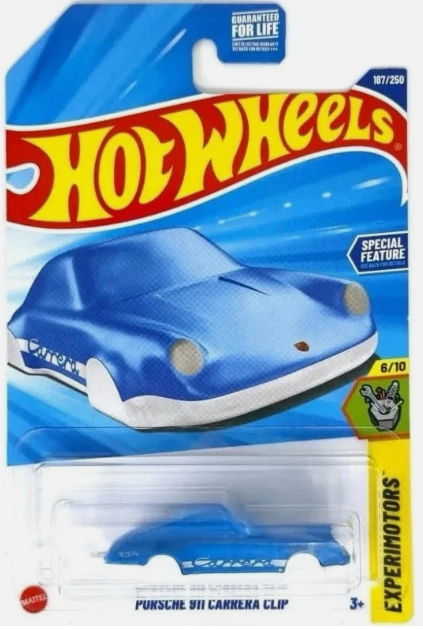 Hot Wheels 2025 #187/250 Porsche 911 Carrera Clip, blue