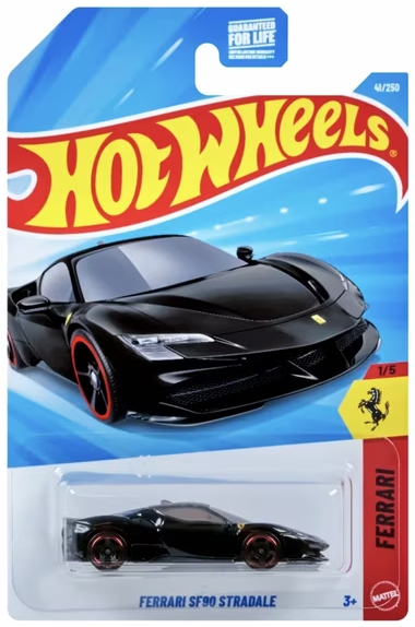 Hot Wheels 2026 #041/250, Ferrari SF90 Stradale, black