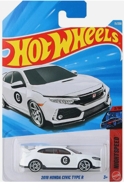 Hot Wheels 2026 #011/250, 2018 Honda Civic Type R, gloss white