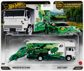 Hot Wheels Car Culture Team Transport #97, Porsche 911 GT3 R (992) & Fleet Flyer