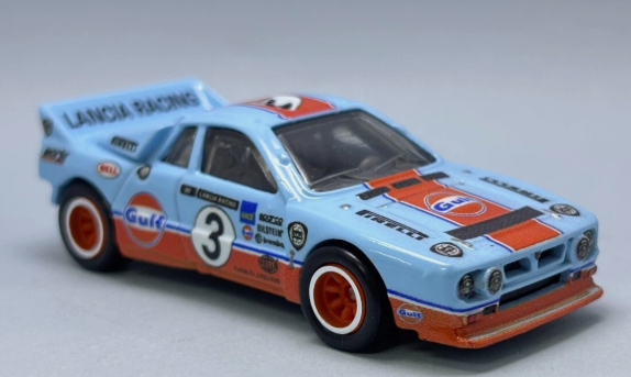 Hot Wheels 2024 Italian Rally Car Culture 2-Pack, Lancia Rally 037, NEW/LOOSE, Gulf racing blue
