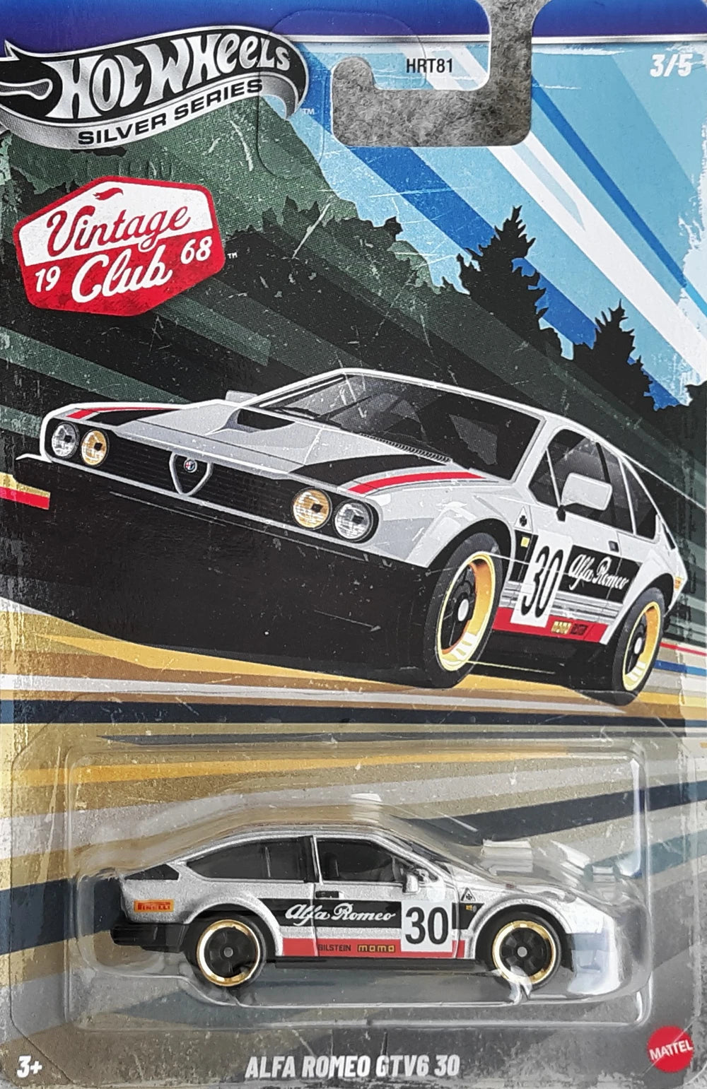 Hot Wheels 2026 Silver Series Vintage Club Grand Prix 3/5, Alfa Romeo GTV6 30, grey