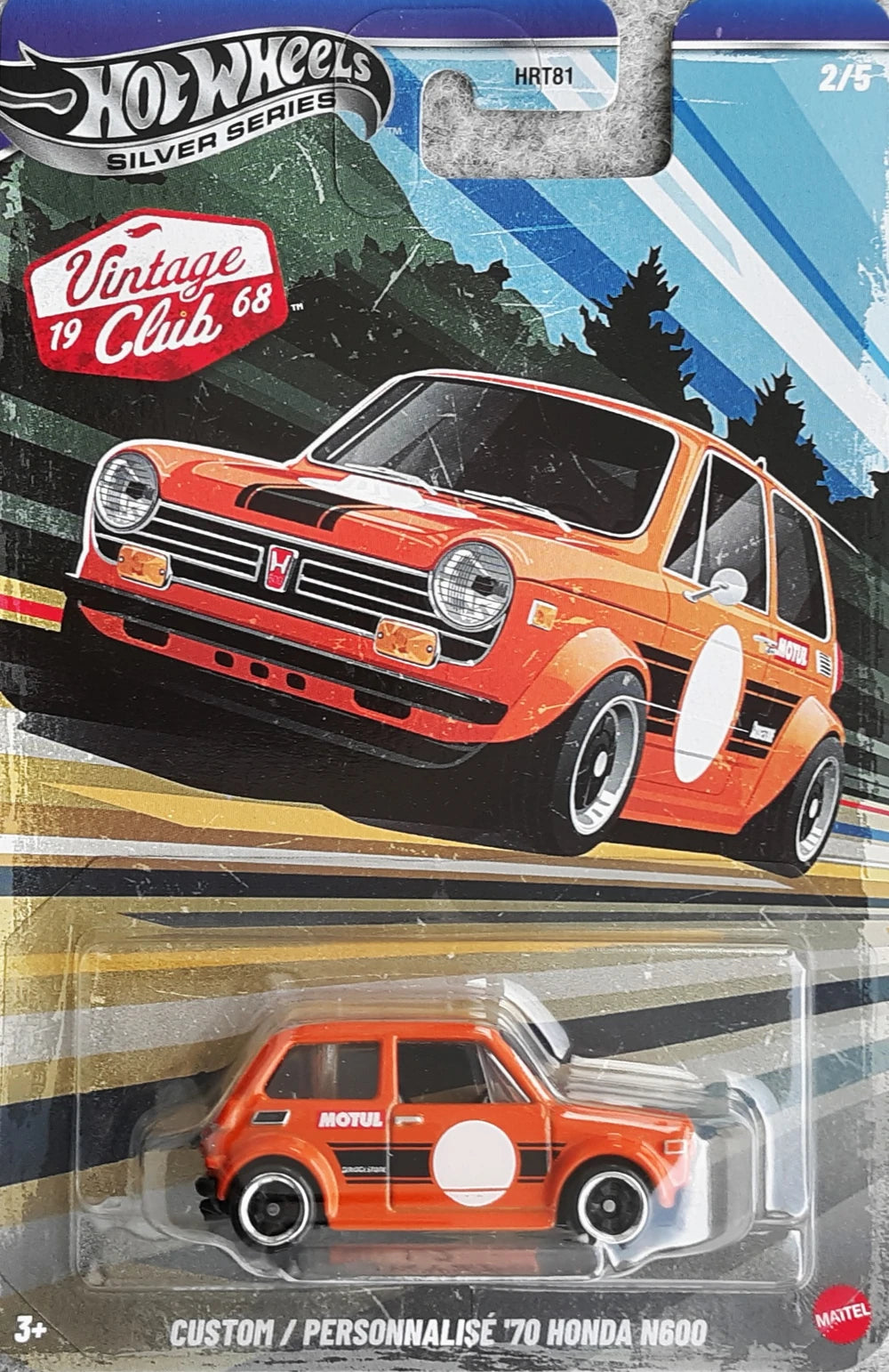 Hot Wheels 2026 Silver Series Vintage Club Grand Prix 2/5, Custom '70 Honda N600, orange