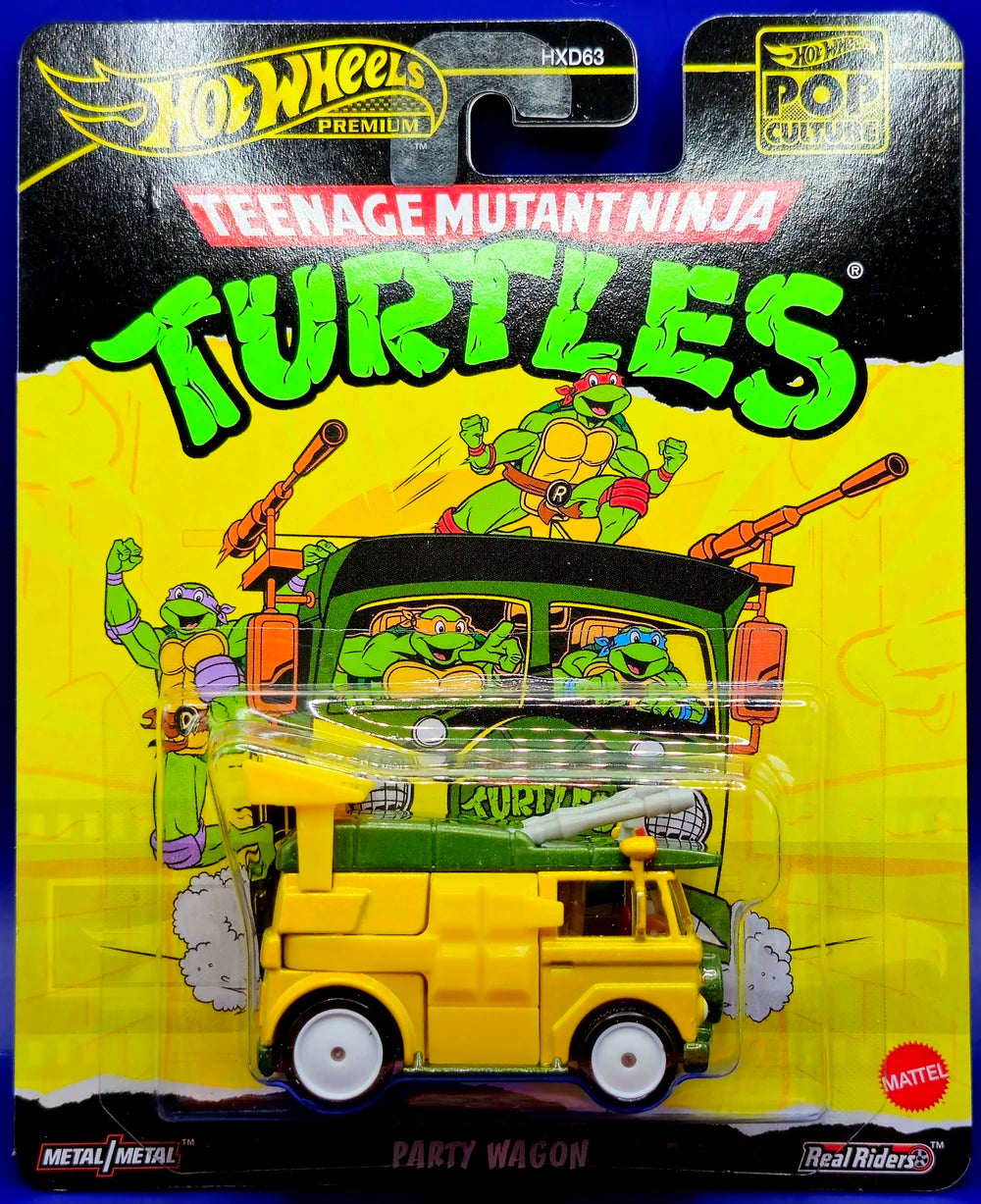Hot Wheels 2025 Pop Culture Mix 4, TMNT Party Wagon, yellow