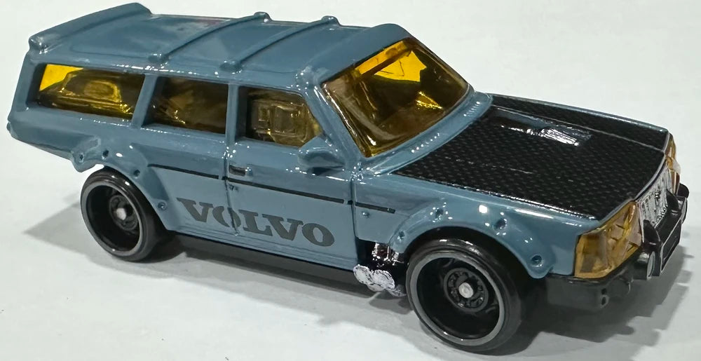 Hot Wheels 2024 Track Fleet Volvo 240 Drift Camper, NEW/LOOSE, (car only), moody blue