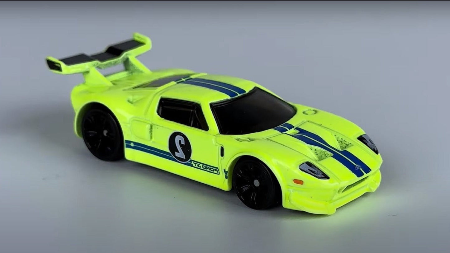 Hot Wheels 2024 Neon Speeders Mix B 3/8 Ford GT, NEW/LOOSE, yellow