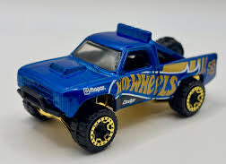 Hot Wheels 2026 58th Anniversary Mix A, 4/6 '87 Dodge D100, NEW/LOOSE, blue and gold