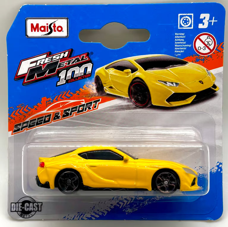 Maisto, Fresh Metal 100 Collection, 2022 Toyota GR Supra, yellow