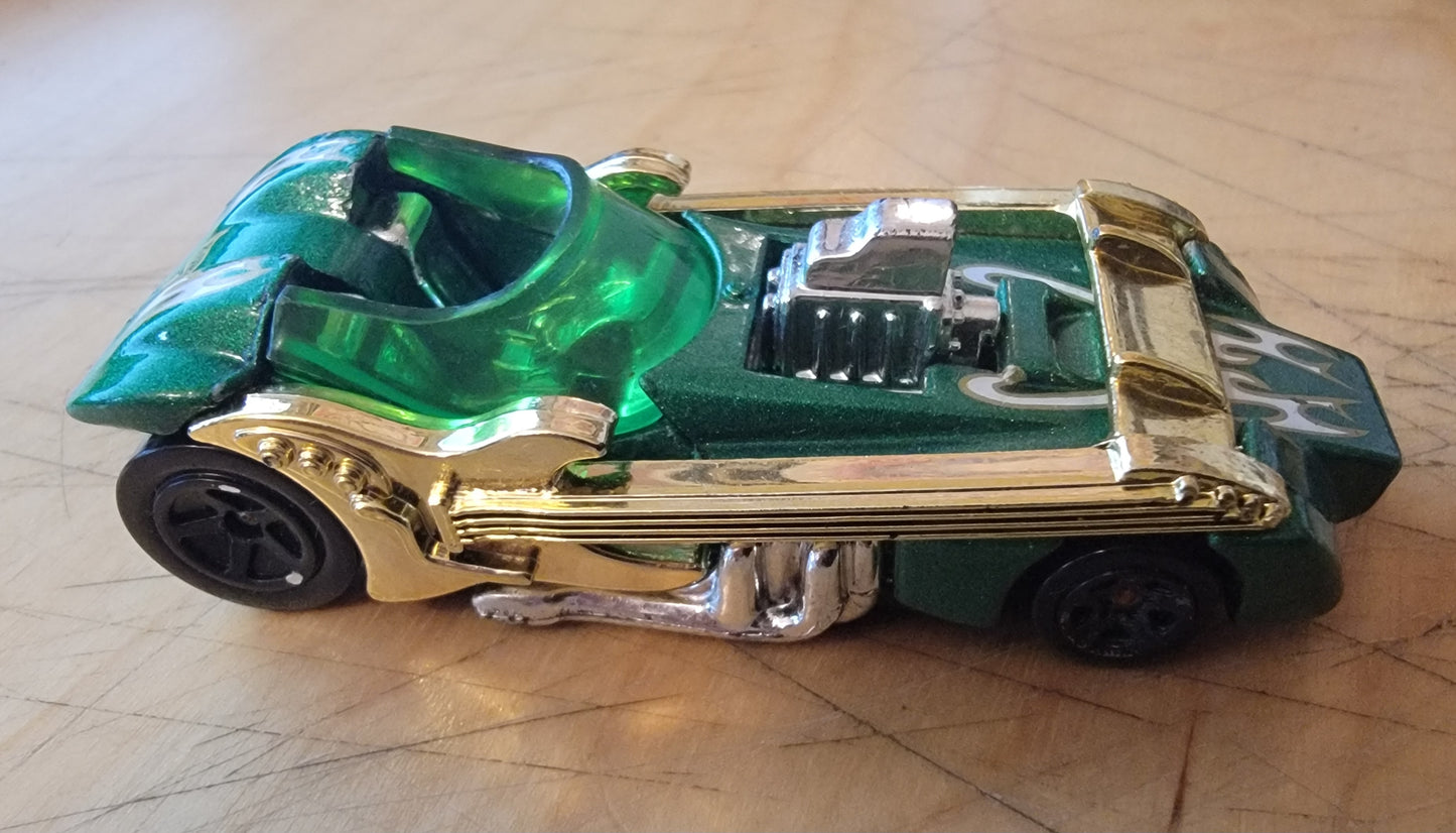 Hot Wheels Multipack Exclusive, Twang Thang, PREOWNED/LOOSE, green w/ chrome gold guitars