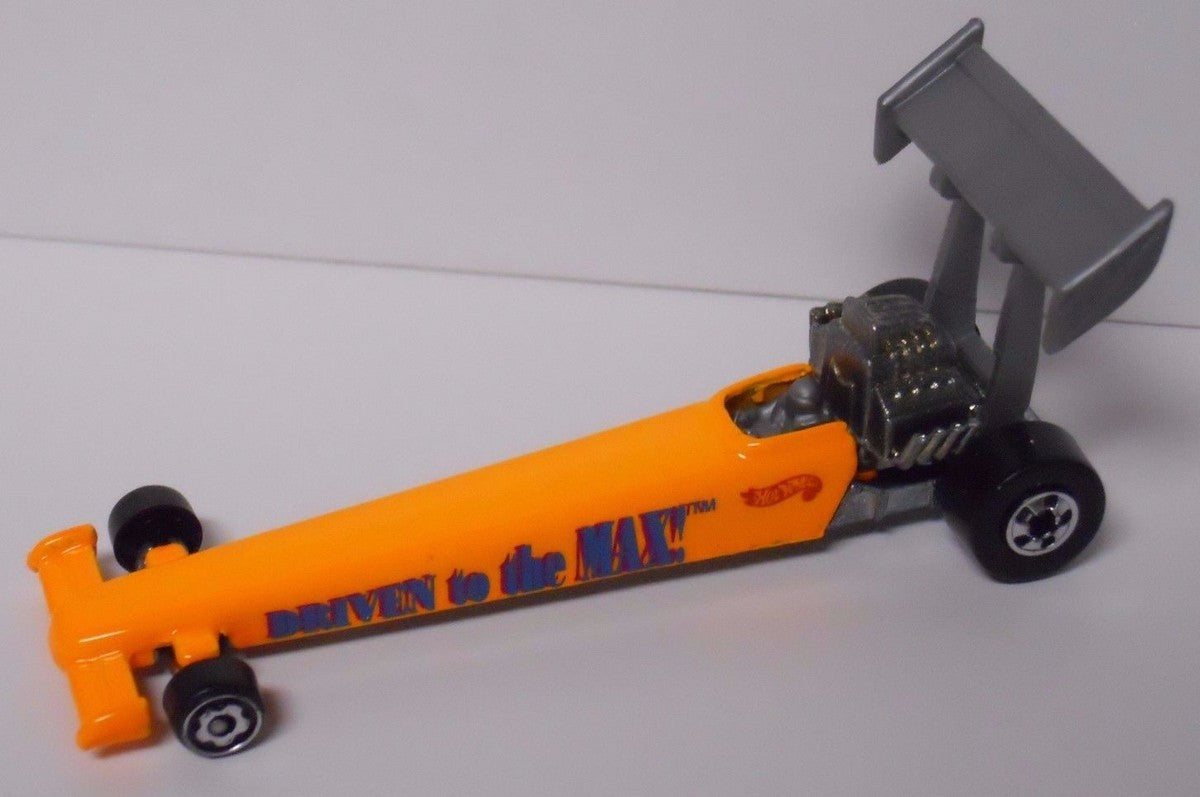 Hot Wheels 1994 #245 Dragster/Driven to the Max, NEW/LOOSE, bright orange