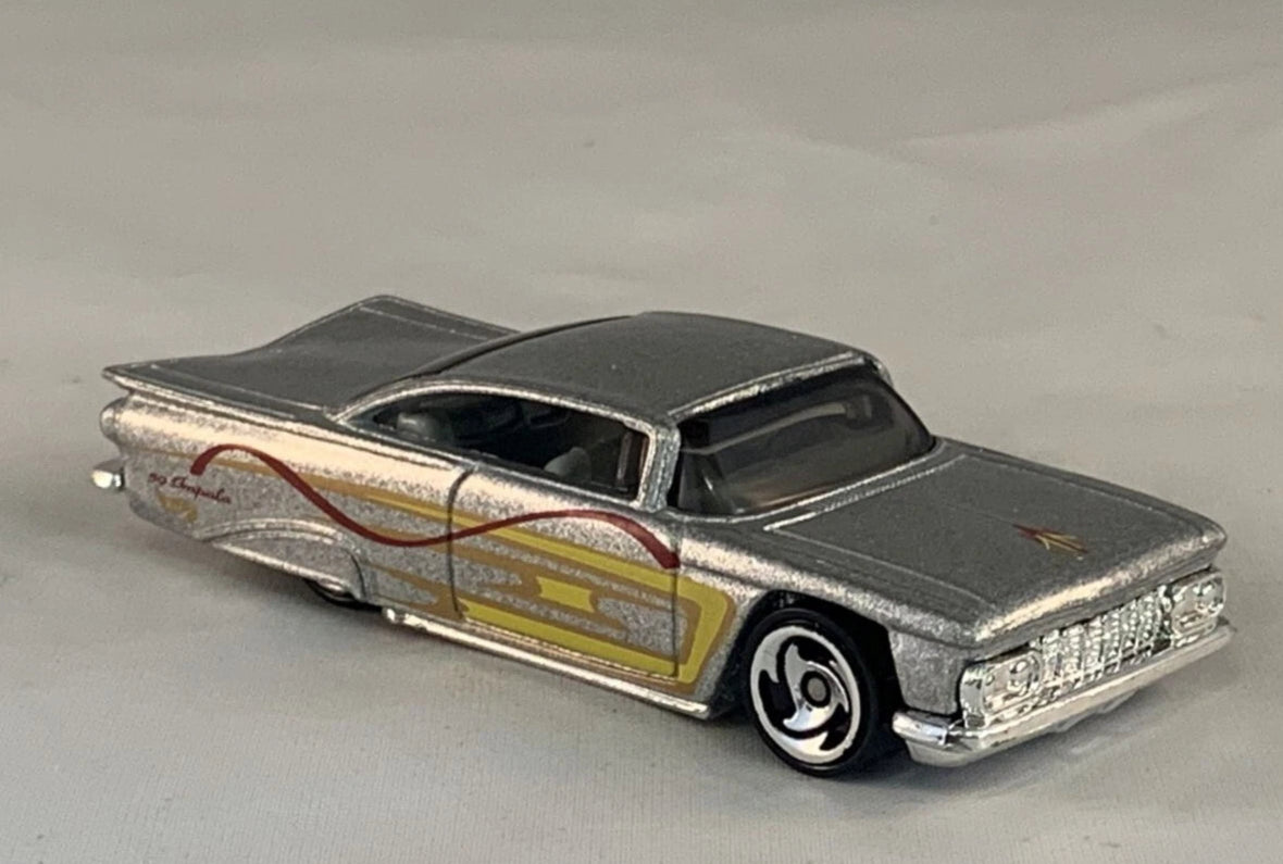 Hot Wheels 2000 #116 '59 Chevy Impala, NEW/LOOSE, metallic silver