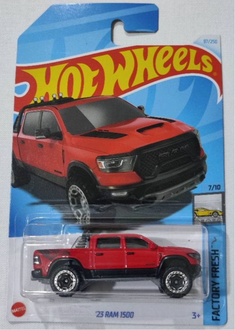 Hot Wheels 2024 #097/250 '23 Ram 1500, flame red