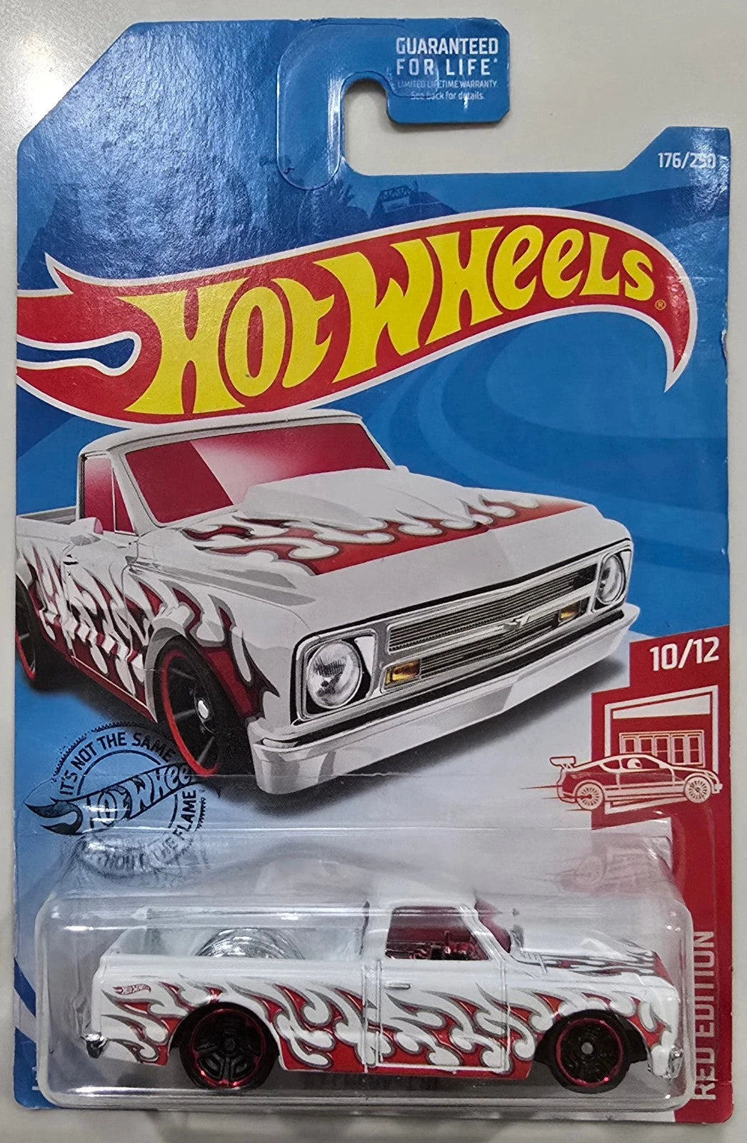 Hot Wheels 2019 #176/250 '67 Chevy C10, TARGET RED EDITION, white