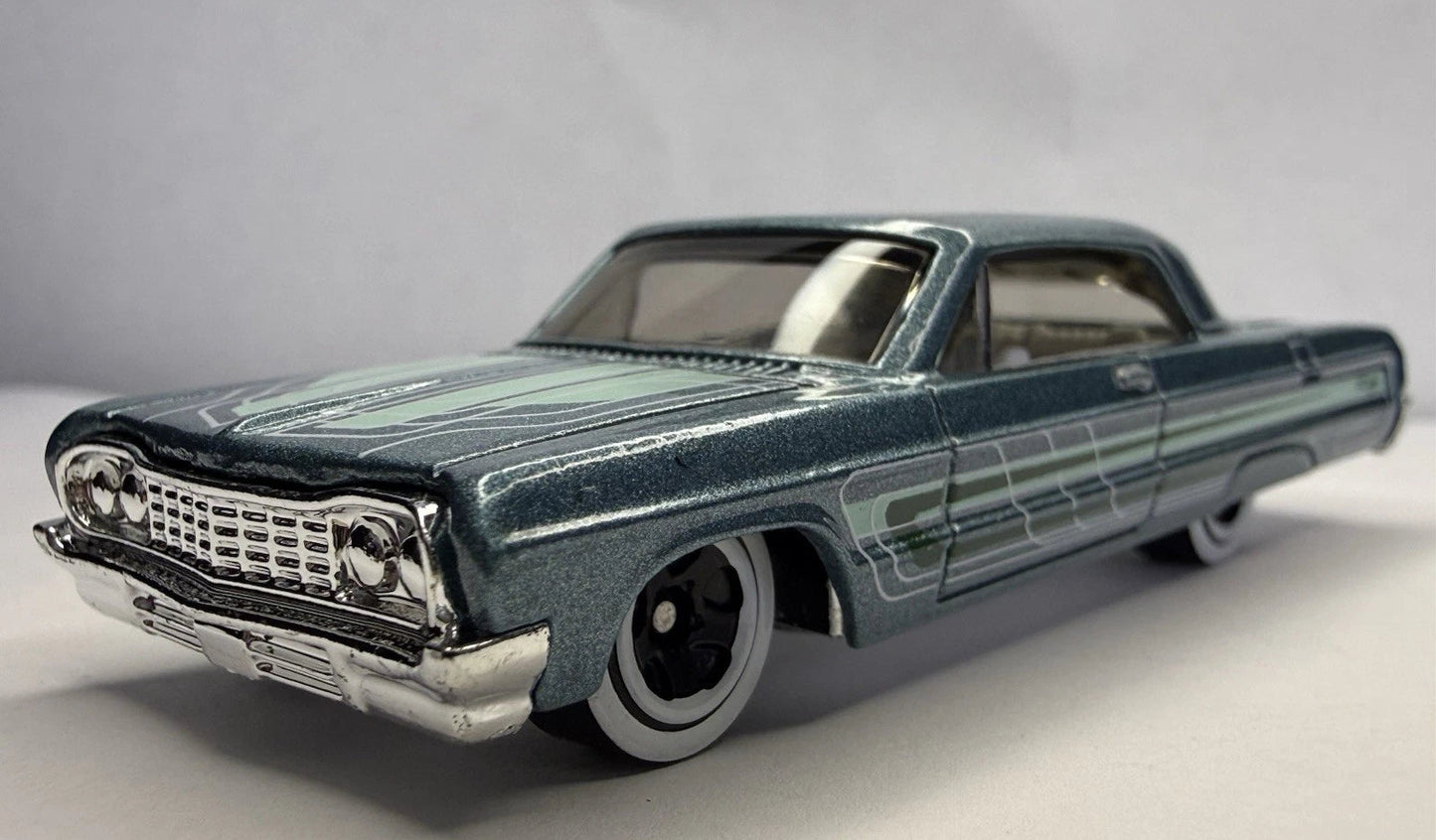 Hot Wheels 2026 #095/250, '64 Impala, NEW/LOOSE, metalflake cyan