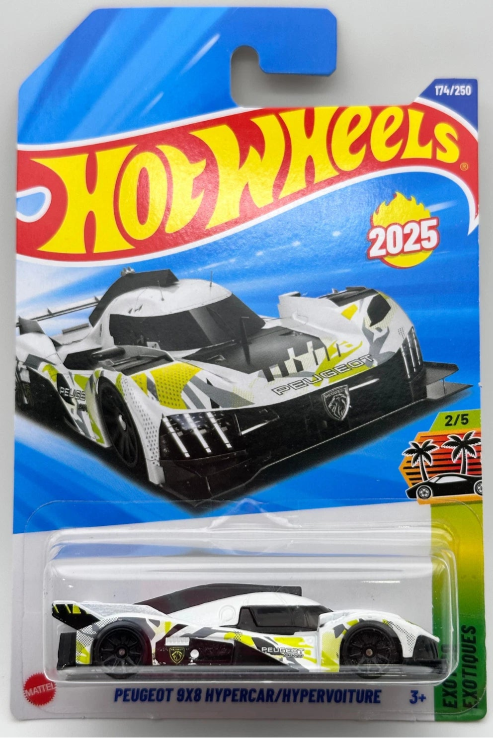 Hot Wheels 2025 #174/250 Peugeot 9X8 Hypercar, white