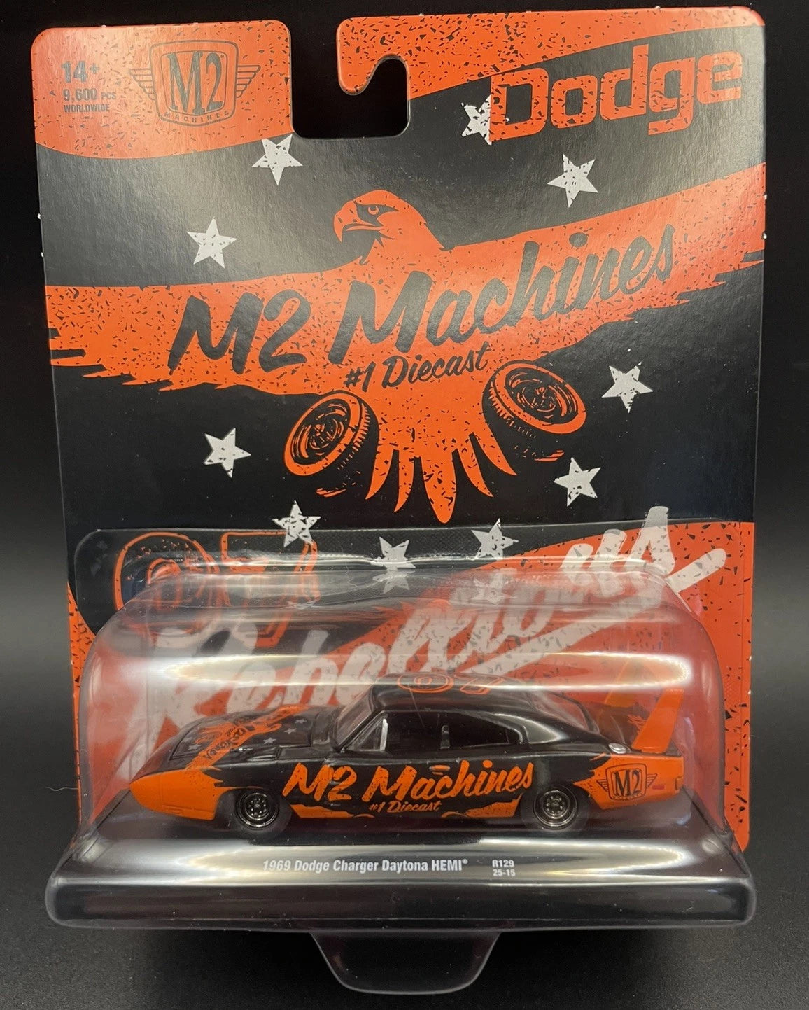 M2 Machines, 1969 Dodge Charger Daytona HEMI, black/orange
