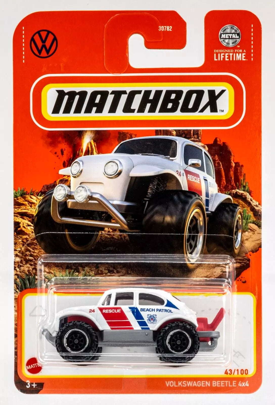 Matchbox 2024 #043/100 Volkswagen Beetle 4x4, white