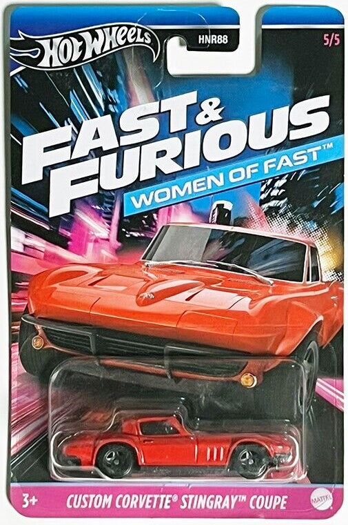 Hot Wheels 2024 Fast & Furious: Women of Fast 5/5, Custom Corvette Stingray Coupe, red