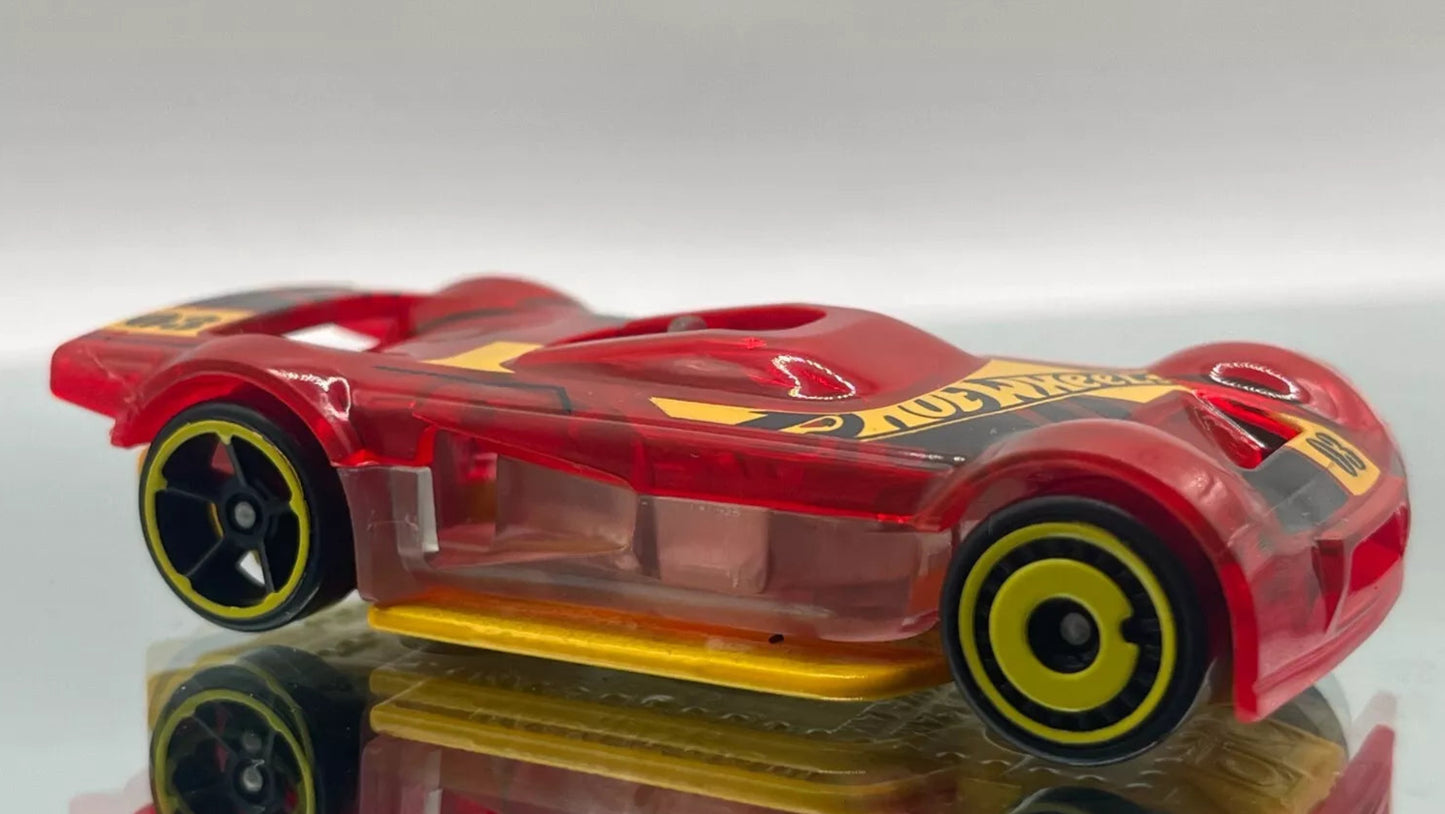 Hot Wheels 2023 #112/250 Mach It Go, NEW/LOOSE, clear red