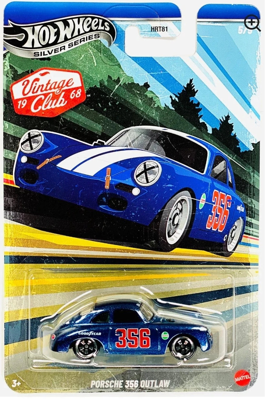 Hot Wheels 2026 Vintage Club Grand Prix 5/5, Porsche 356 Outlaw, blue