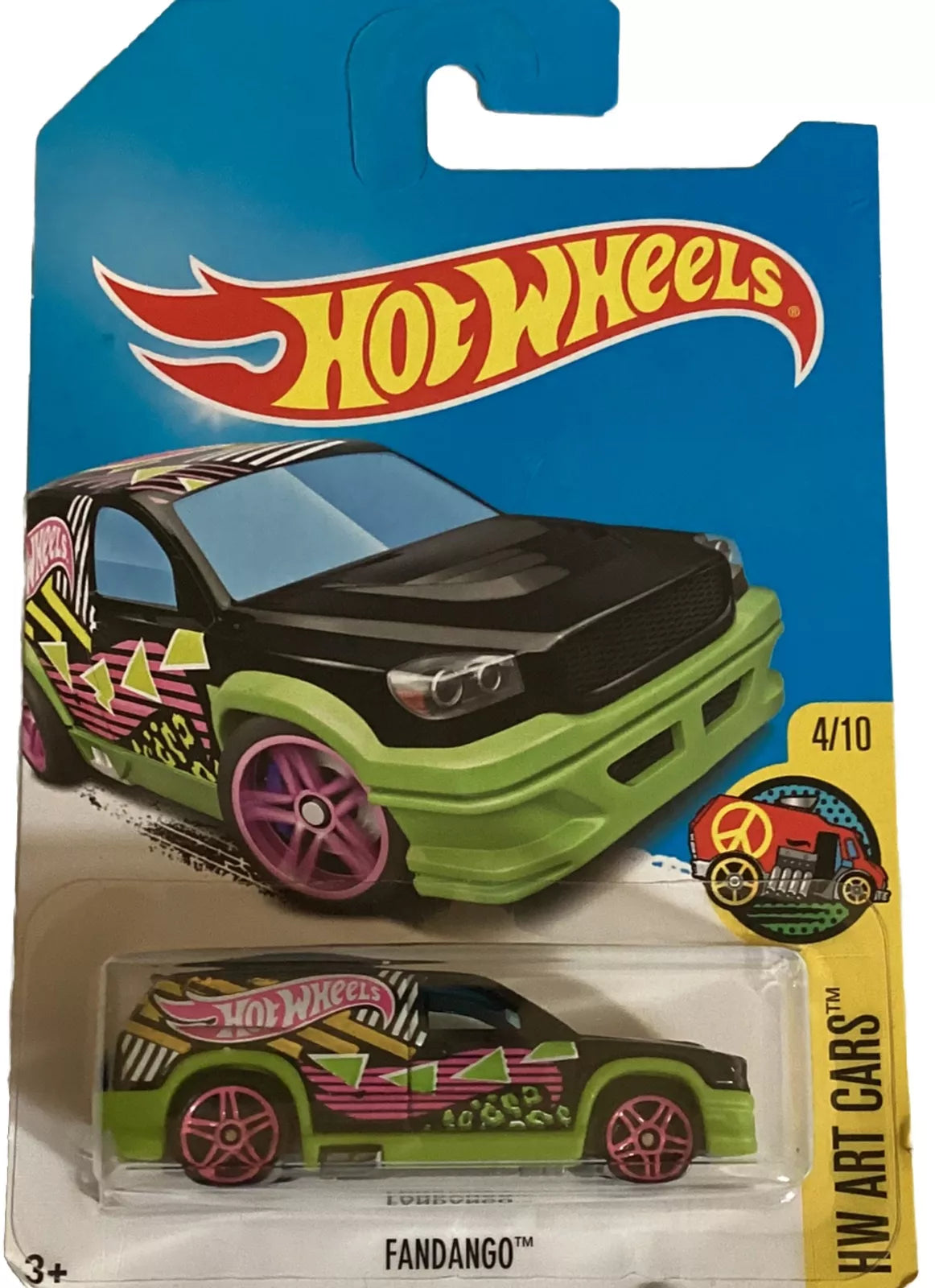 Hot Wheels 2017 HW Art Cars #4/10 Fandango, TREASURE HUNT, green/black