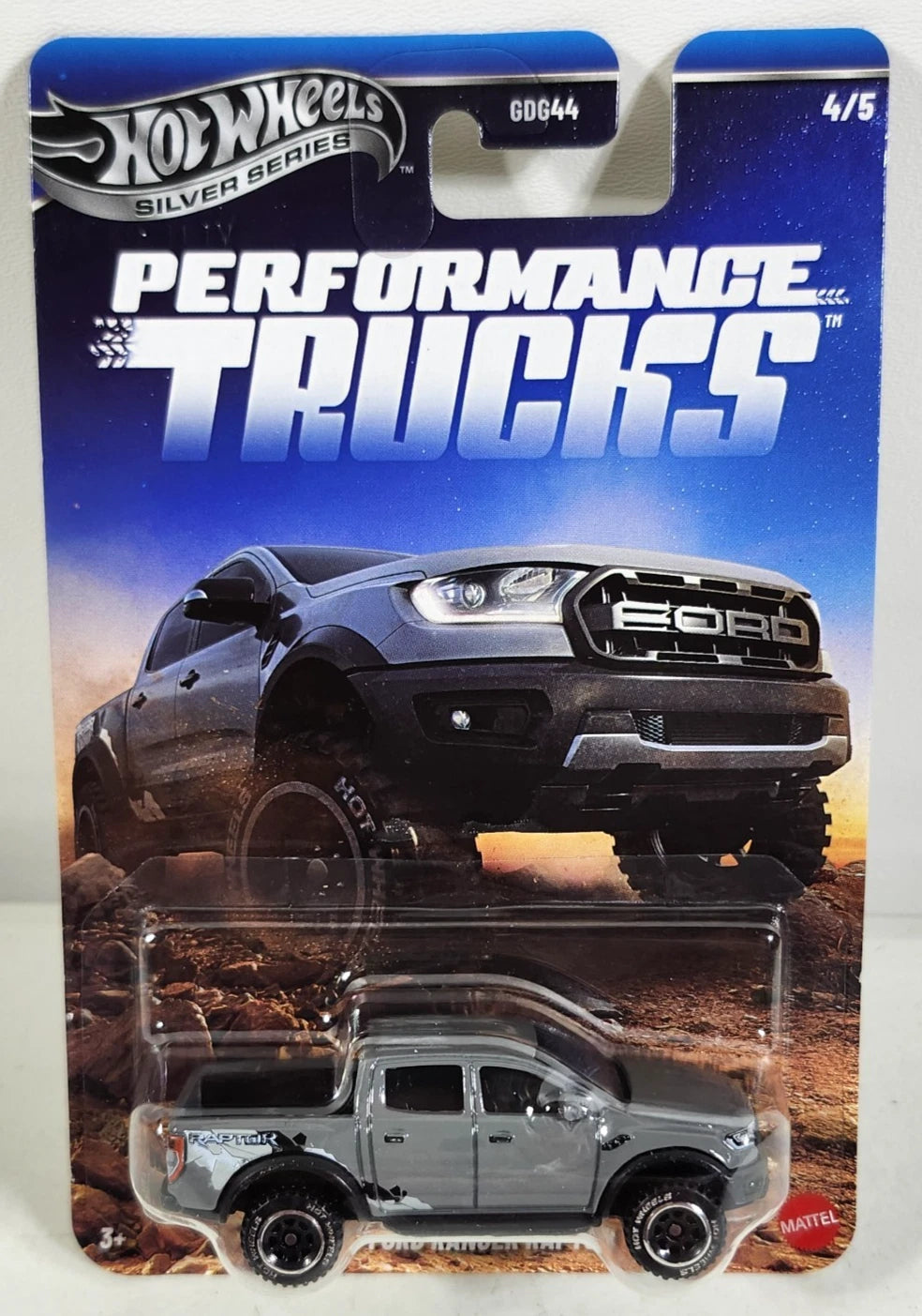 Hot Wheels 2026 Performance Trucks 4/5, 2019 Ford Ranger Raptor, grey